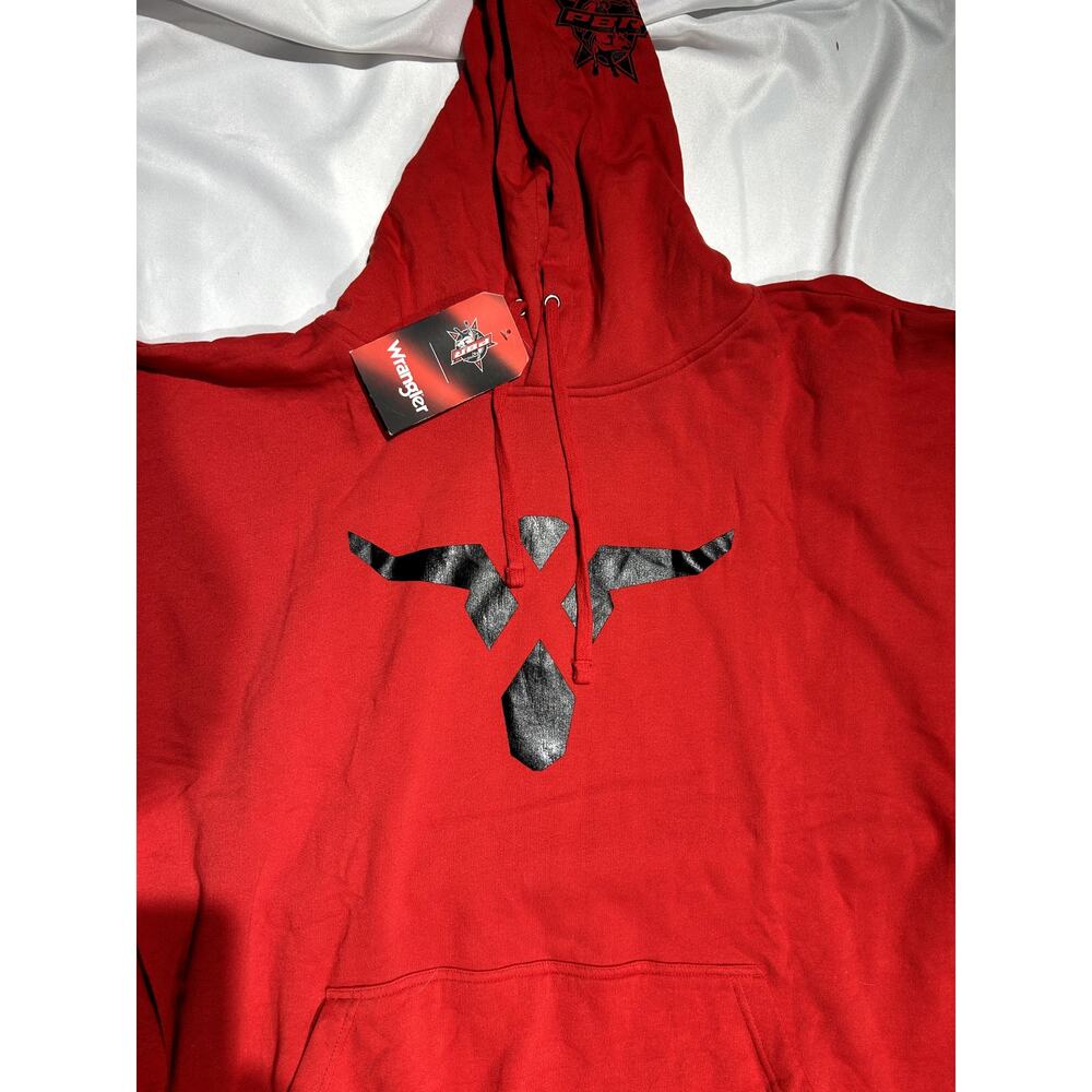 Wrangler PBR Red Hoodie Size 5XL NWT MSRP $70 - Picture 2 of 6